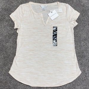 Liz Claiborne Striped Casual Comfy V-Neck Tee Women’s Small NEW WITH TAGS!